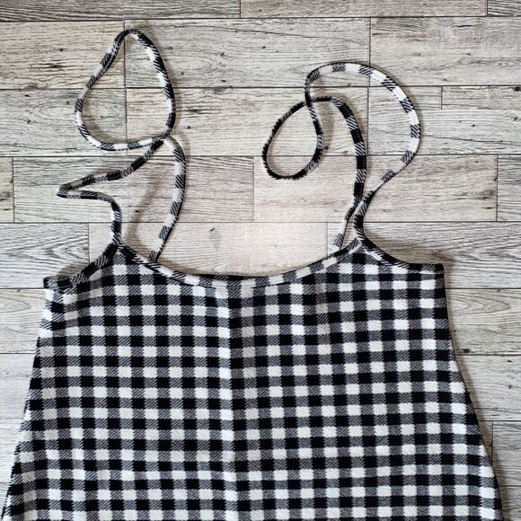 Gingham, Body Con, Mini Skirt Jumper - Picture 5 of 13